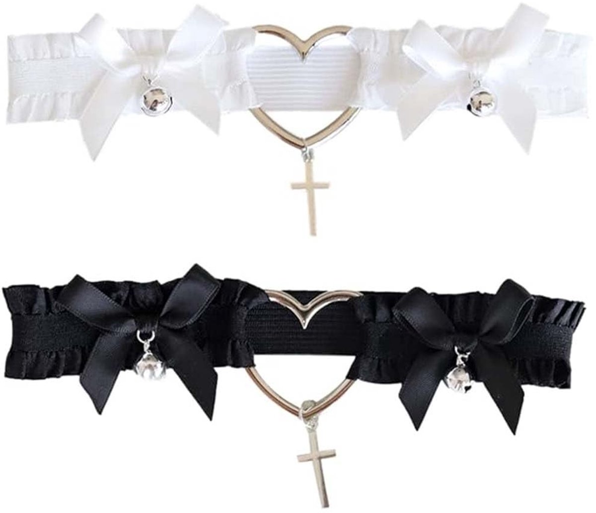 Dailygoods- Kousenband Zwart-Wit - Jarretelgordel - Kanten Beenring