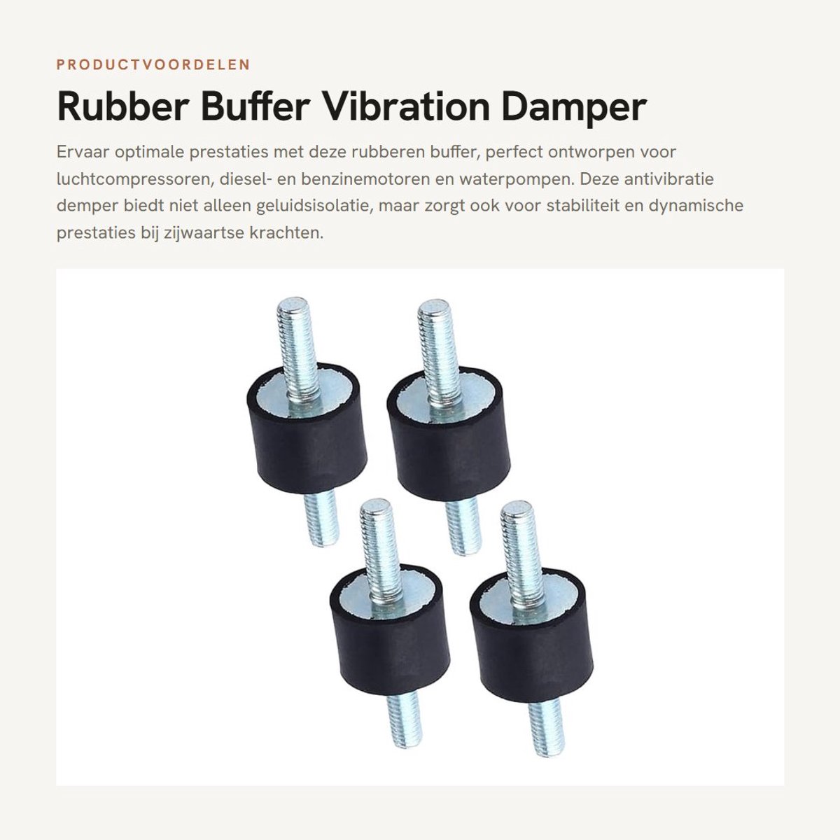 Rubberen Buffer - Trillingsdemper - Geluidsreductie - Antivibratie - Dempingselement - 20 x 15 mm - Duurzaam ontwerp