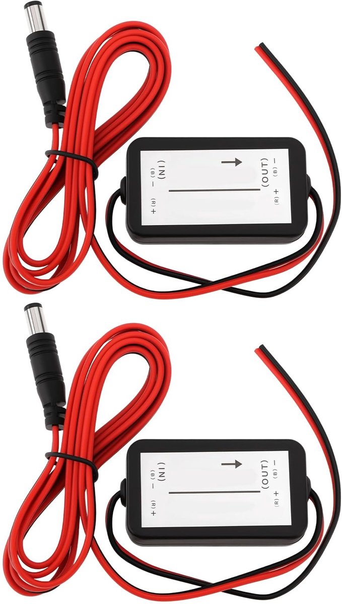 Dailygoods- Camera Achteruitrij - 12V DC Stabiele Voeding - Reverse Camera - Power Rectifier - Betrouwbare Oplossing - Voorkomt Stroomfluctuaties - Achteruitrijcamera