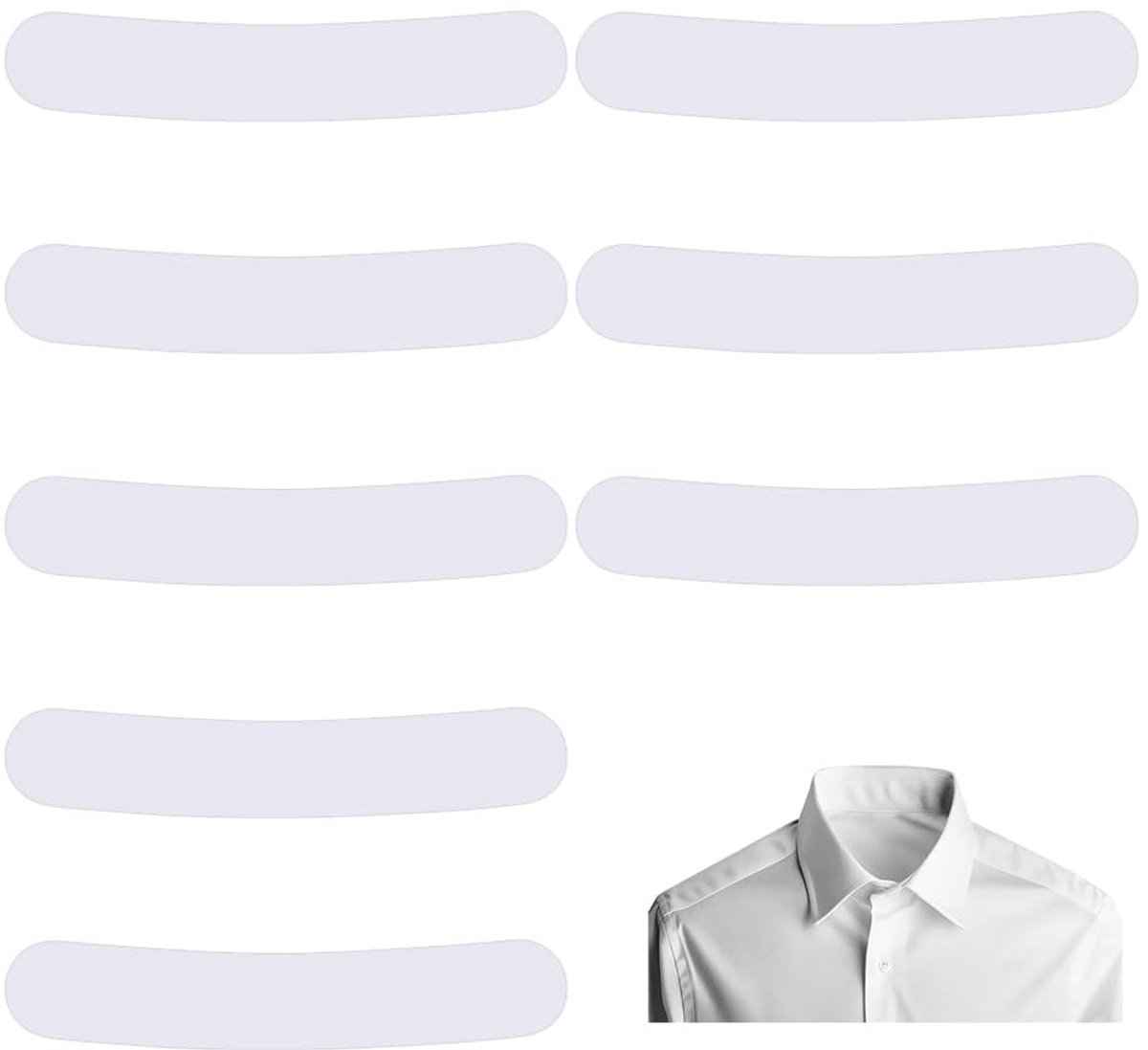 Dailygoods- Kraagbescherming 8 Stuks - Zweet Pads - Zelfklevende Liner - Hoedbeschermer - Ademend Materiaal - Effectieve Zweetabsorptie - Zweetpads
