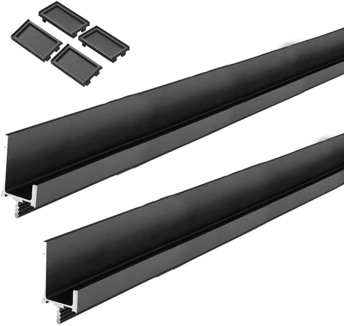 Dailygoods- Kastgrepen 600mm - Aluminium Zwart - Verborgen Trekkers - Duurzaam - Eenvoudig te Installeren - Modern Ontwerp - Deurgrepen