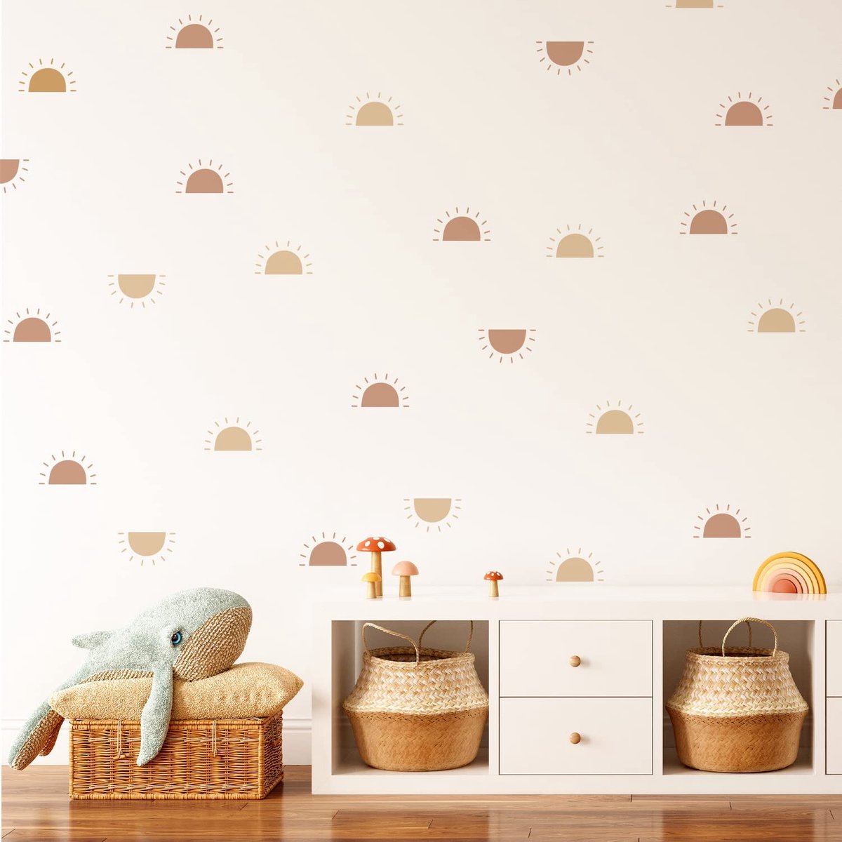 Dailygoods- Muurstickers 24Pcs Boho Art - Wanddecoratie Woonkamer