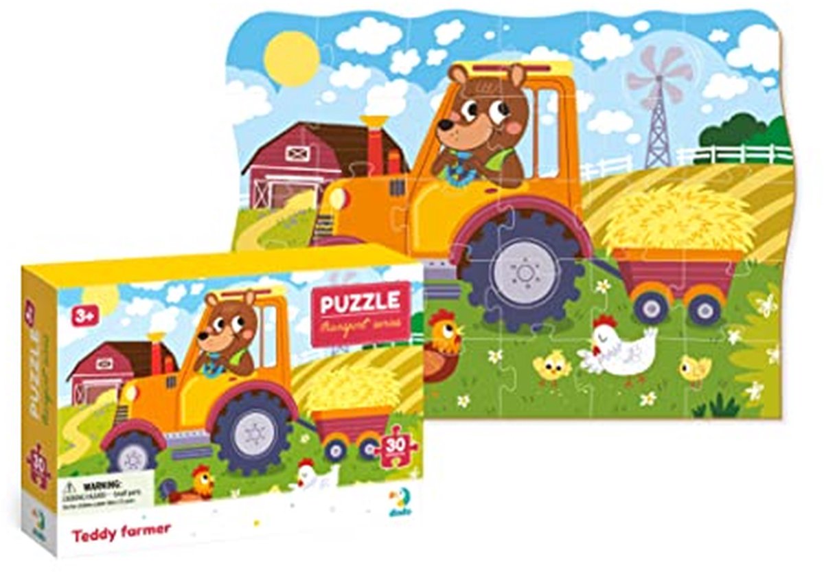 Educatieve Puzzel - Kinderspel - Leren Spelen - Vrolijk Boer Thema - 30 Stukjes - Diverse Kleuren