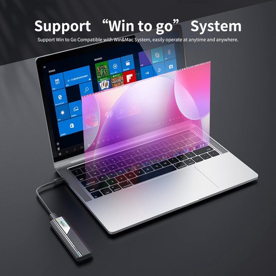 Draagbare SSD - Externe Opslag - Bestanden Opslaan - Hoge Snelheid - 2 TB - Zwart — afbeelding 4