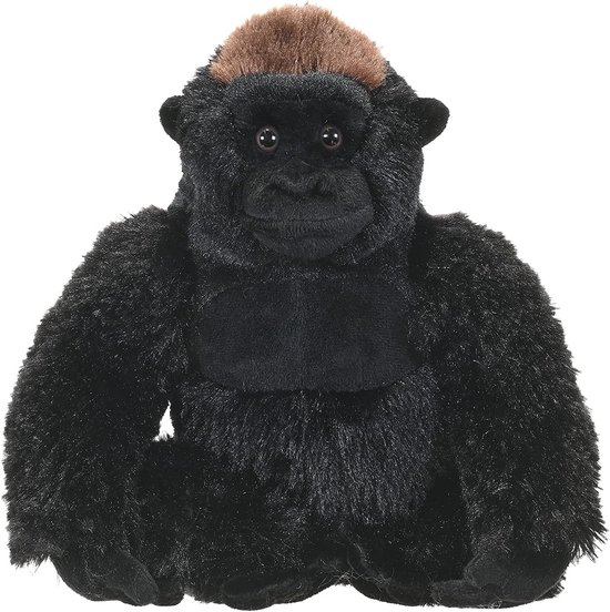 Pluche Gorilla - Knuffeldier Aap - Spelen Leren - Gemaakt van gerecycled materiaal - 30 cm - Zilverrug — afbeelding 5