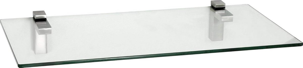Glaspaneel - Wandrek Plank - Badkamer Decoratie - Veiligheidsglas ESG - 60x15 cm - Helder