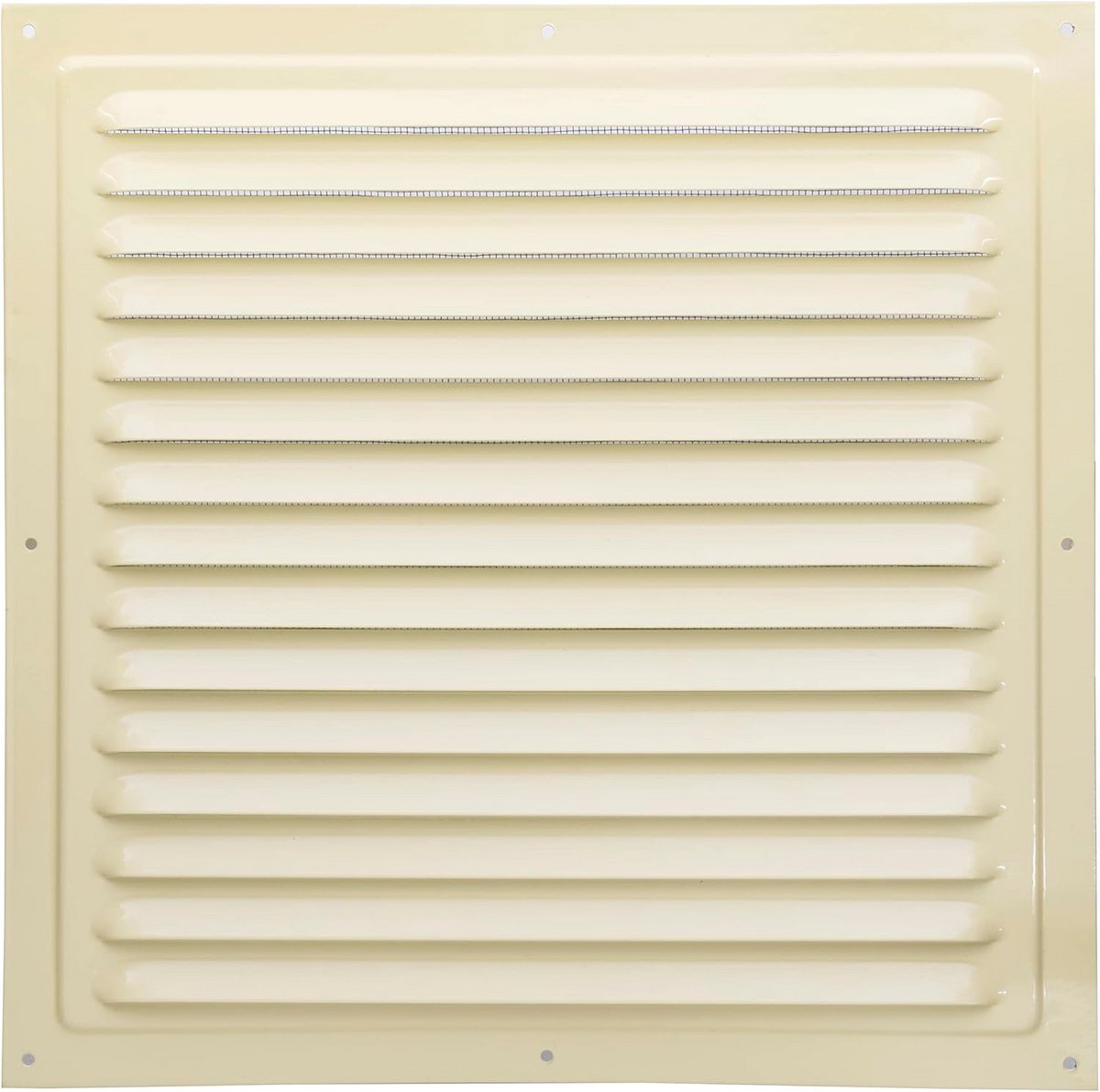 Metalen Ventilatierooster - Afvoerluik Insectenwering - Ventilatie Afdekken - Regenwater Bescherming - 30 x 30 cm - Beige
