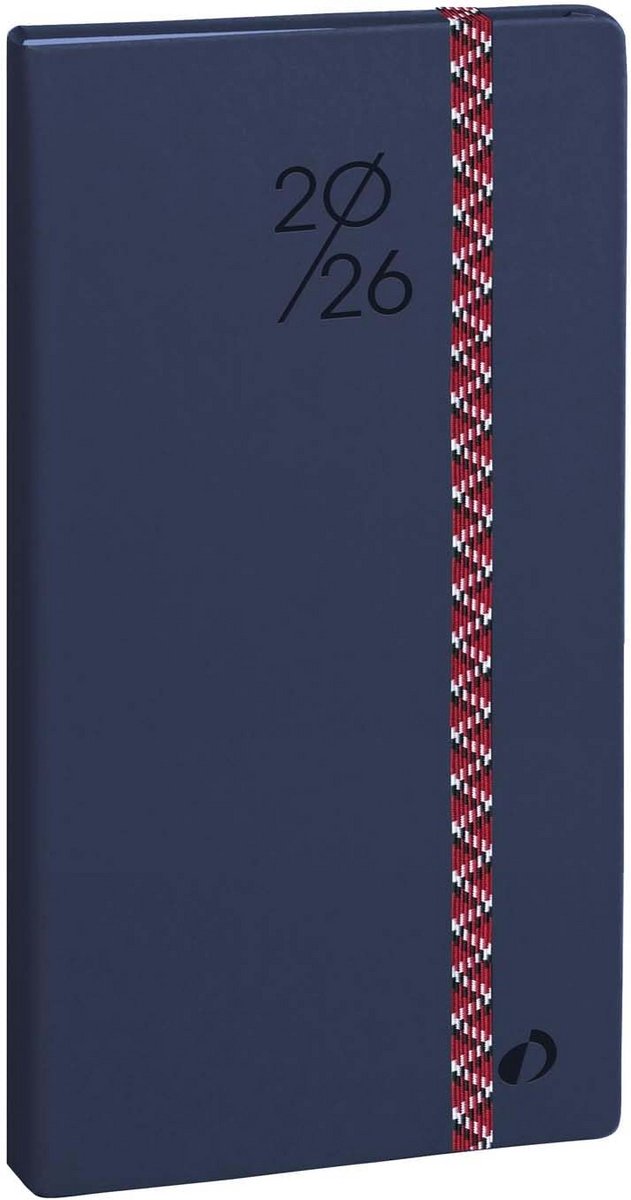 Agenda 2026 - Weekplanner Notitieboek - Afspraken Plannen - Horizontaal Weekoverzicht - 88 x 17 cm - Blauw