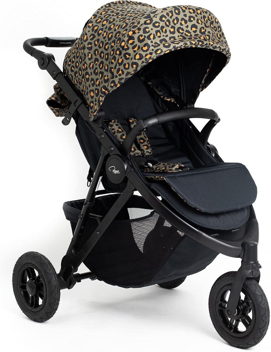 Kinderwagen - Driewieler - Buitenwandeling - Lichtgewicht Ontwerp - 10.4 kg - Khaki Luipaard