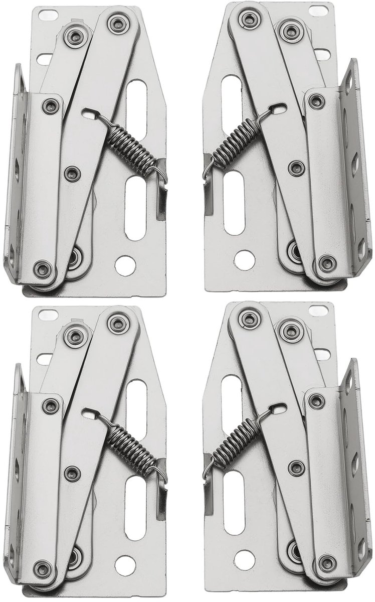Dailygoods- Scharen Set van 2 - Vernikkeld Staal - Scharnieren - Roestvrij - Corrosiebestendig - Eenvoudig te Installeren - 96 x 43,5 x 37,2 mm