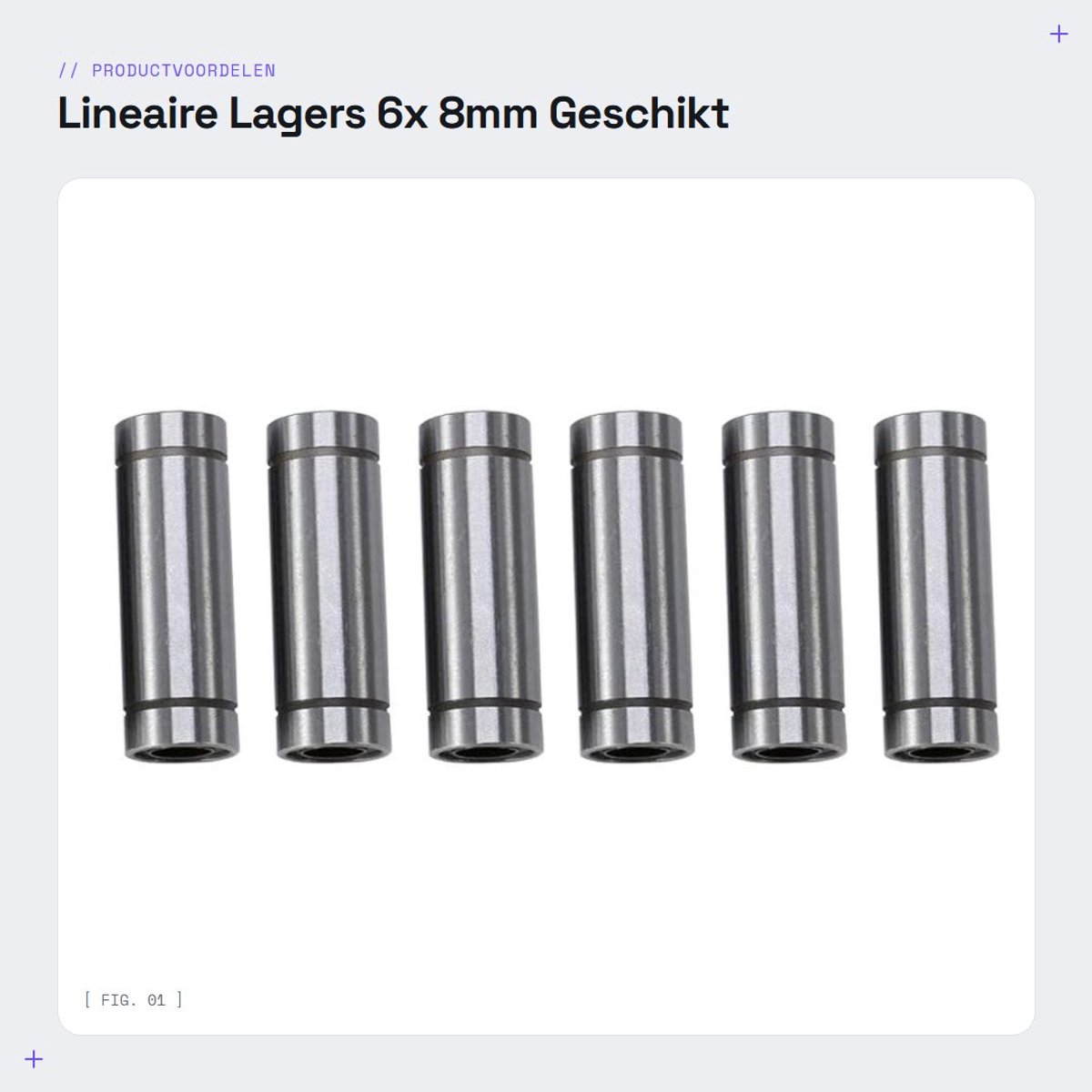 Dailygoods- Lineaire Lagers 6 Stuks - Dubbel Geseald - 8mm Binnen/15mm Buiten - Hoogwaardige Lagertrekker - Geschikt voor 3D Printers - Lange Levensduur