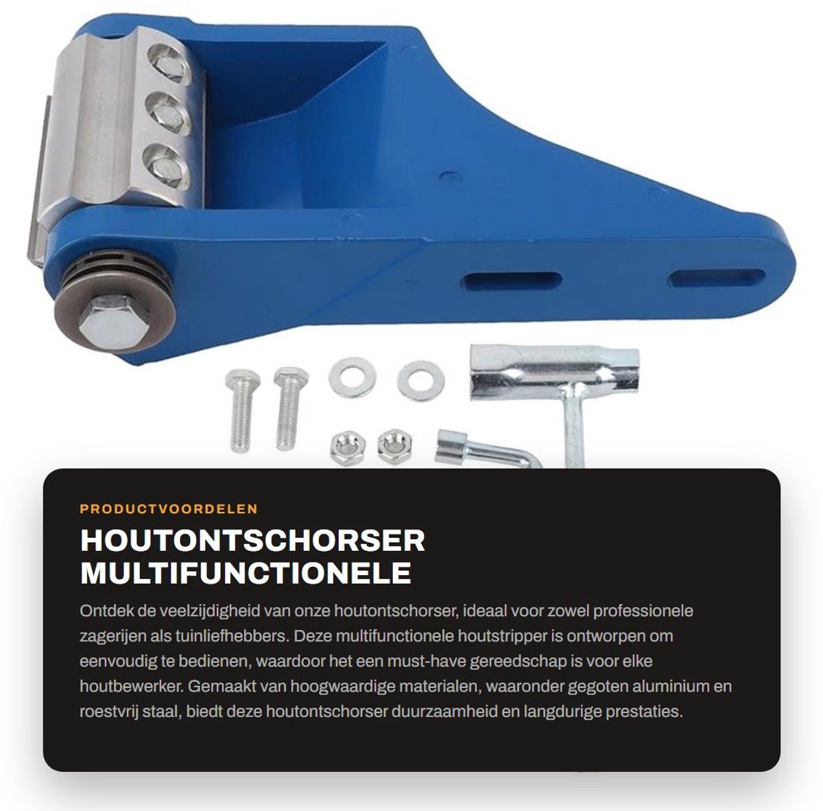Dailygoods - Houtontschorser - Multifunctionele Houtstripper - Duurzaam en Eenvoudig Te Bedienen - Geschikt voor Zagerijen - Tuingereedschap - 28 x 19...