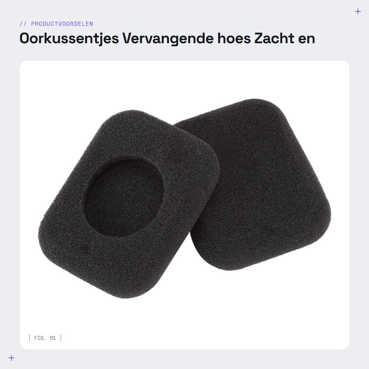 Dailygoods- Oorkussentjes vervangend paar - Zachte Hoes - Compatibel met Bang/Olufsen B + O FORM 2 - Duurzaam Katoen - Verbeterde Basprestaties - Eenvoudig te Installeren - Hoofdtelefoonhoes