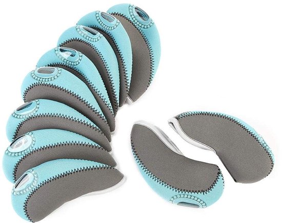 Dailygoody - Golf Irons Headcover - Elastische Neopreen - Beschermhoezen voor golfclubs - 10 stuks - Dubbele kleur - Ideaal voor golfers - Perfecte pa van Merkloos — afbeelding 3
