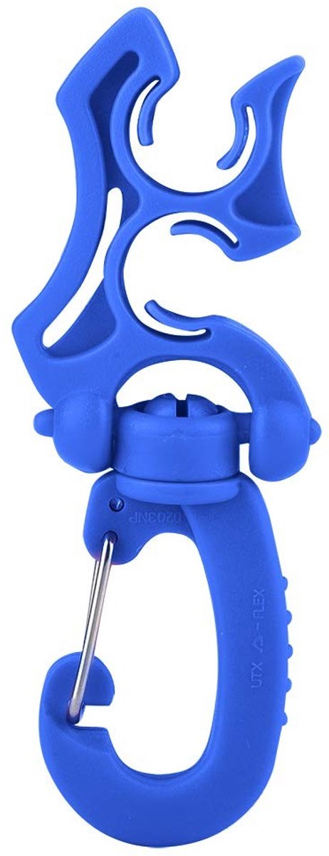 Dailygoods- Slanghouder Dubbel - Roestvrij Staal - Voor 2 Slangen - Eenvoudig Opklikbaar - Duikuitrusting - Bescherming en Stabiliteit - Duikaccessoire