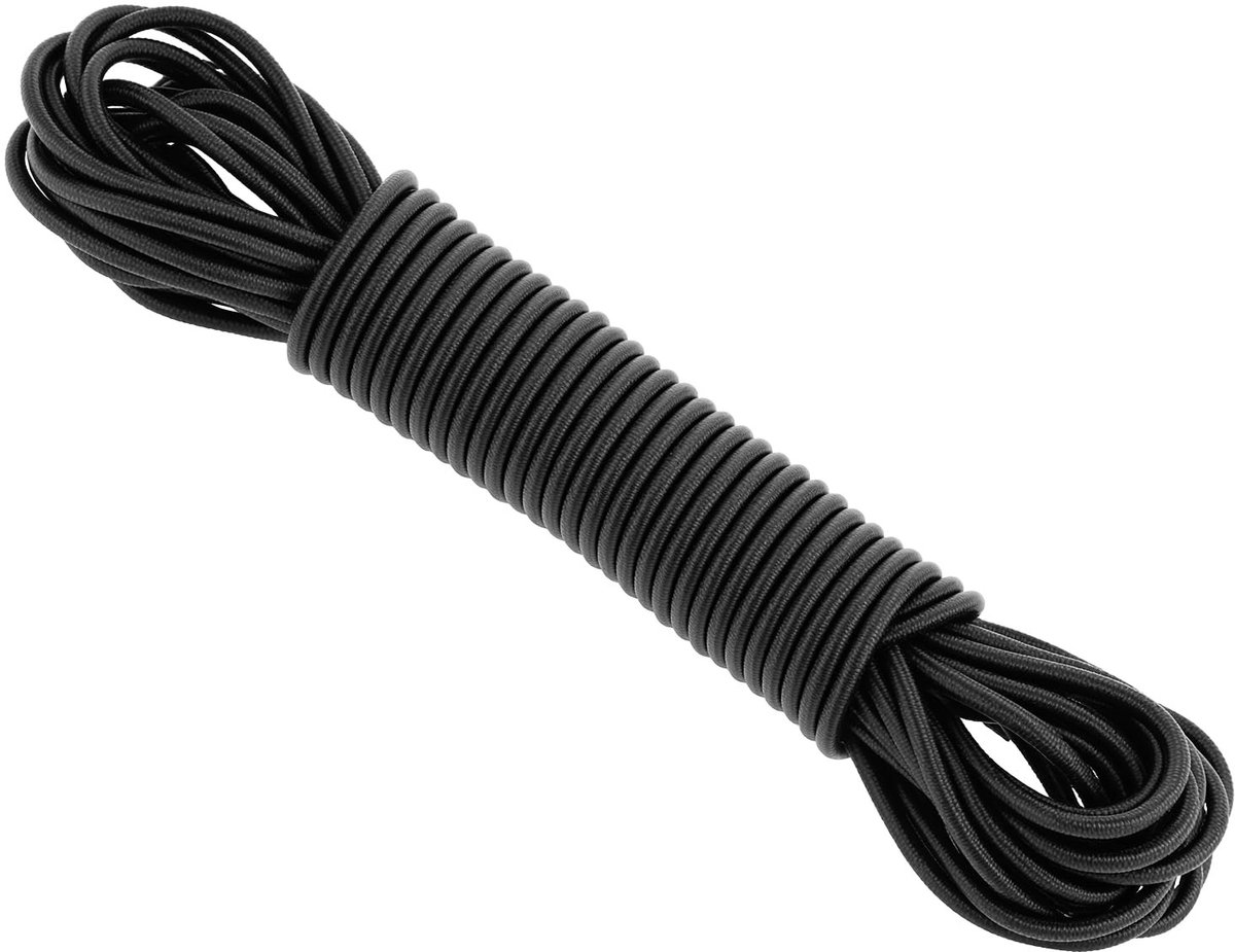 Dailygoods- Expanderseil 3mm x 10m - Weerbestendig - Elastisch Touw - Slijtvast - UV-bestendig - Polyester/Natuurlijk Rubber - Elastisch Koord