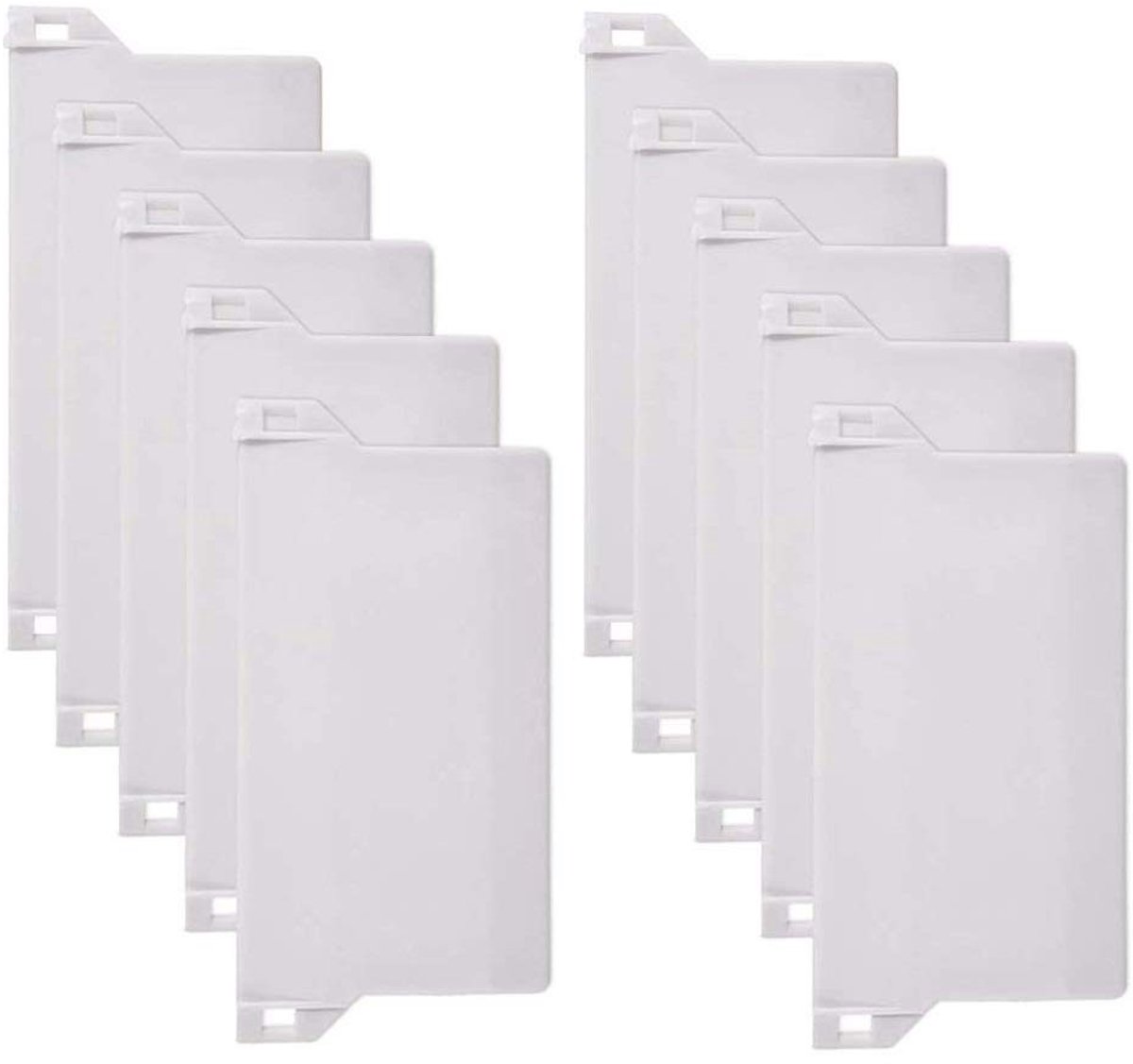 Dailygoods- Lamellengordijnen Verzwaart - 10 Stuks - Verbindingsketting - Hoogwaardige Kunststof - 89 mm - Wit - Jaloezieën