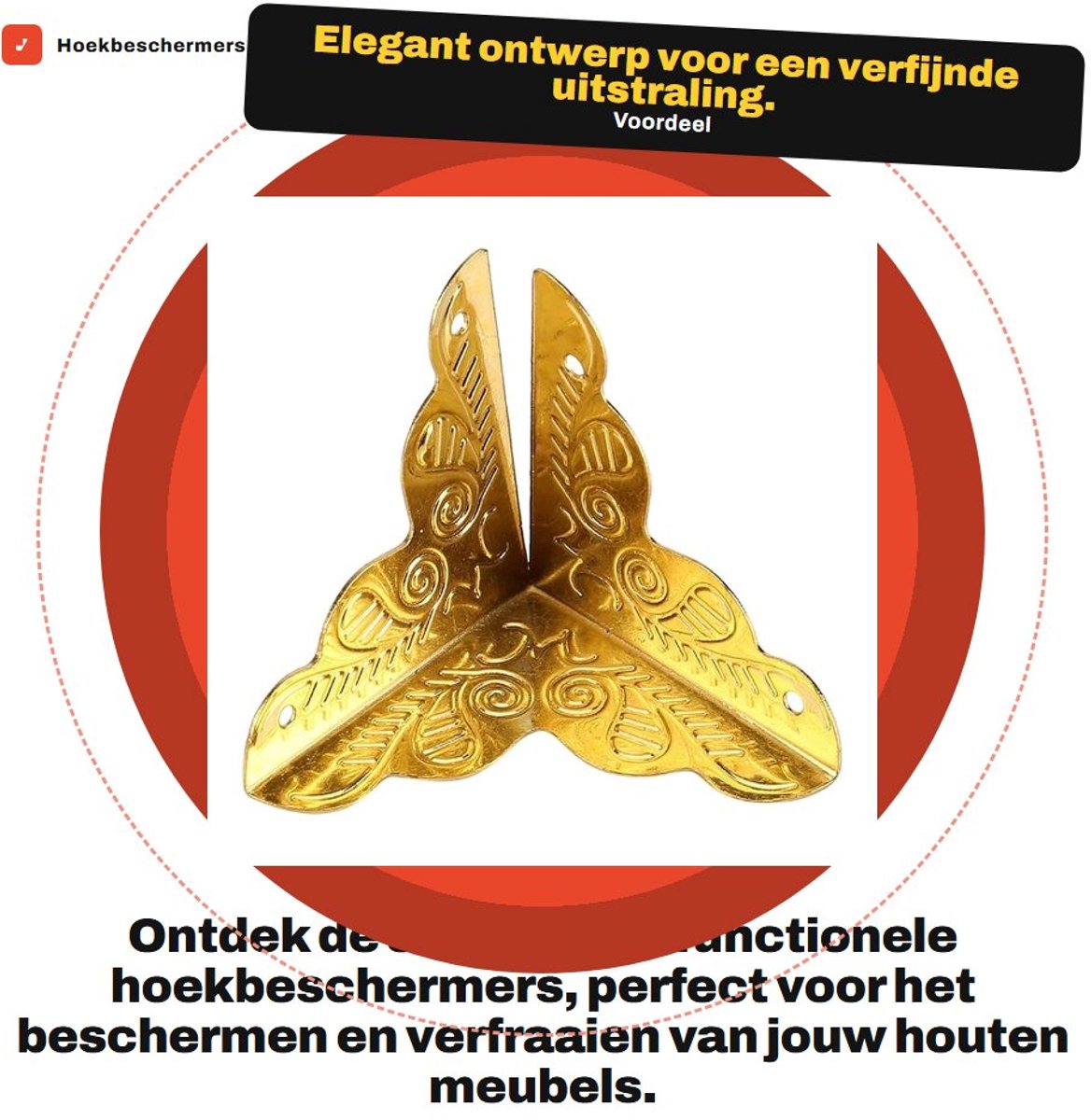 Dailygoods- Hoekbeschermers 12-delig - Decoratieve Hoekbeschermers - IJzeren Hoekbeschermers - Antieke Stijl - Duurzaam - Bescherming en Decoratie - Hoekbeschermer