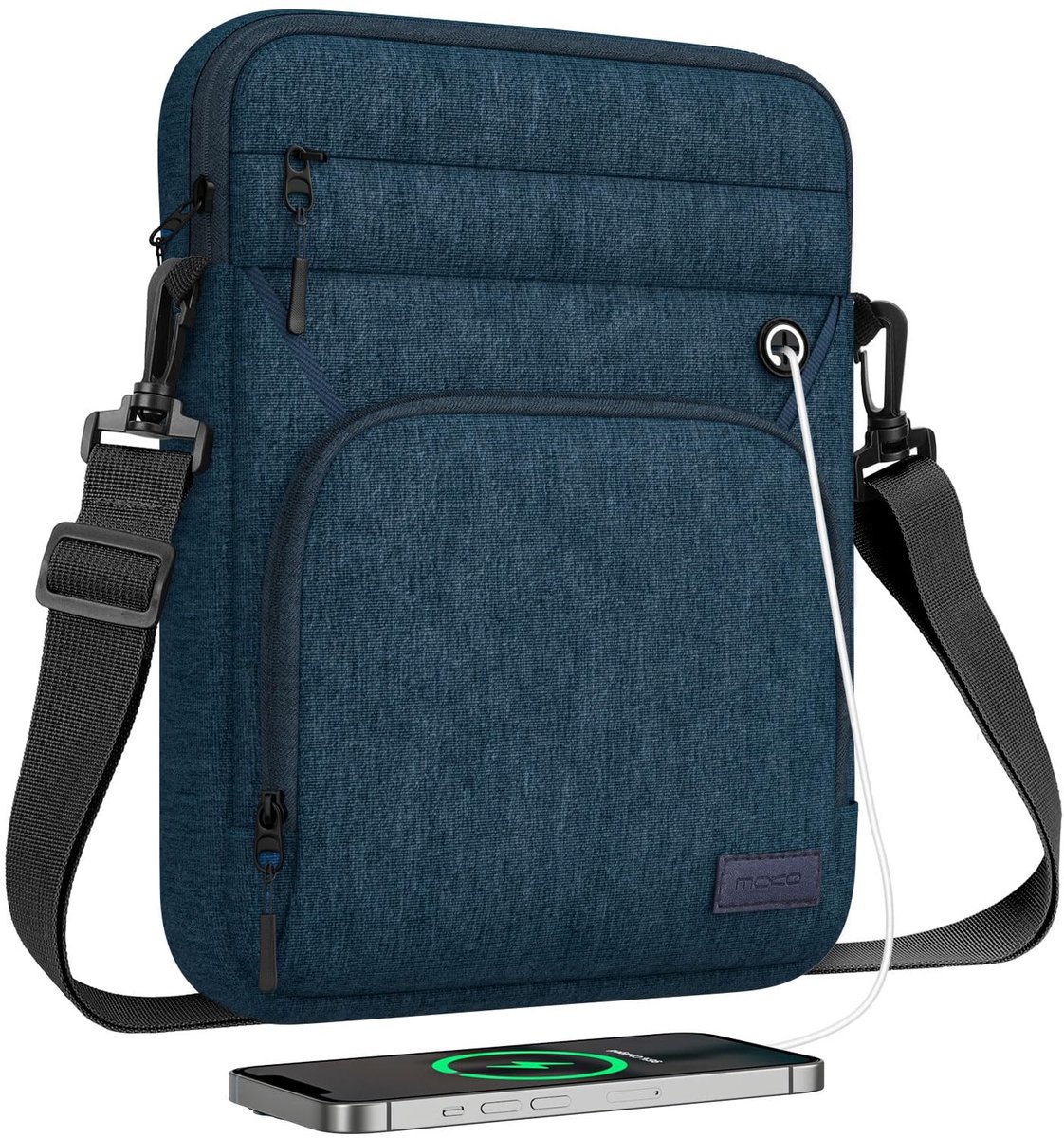Dailygoods- Tablethoes multifunctioneel - Schouderriem - Hoofdtelefoonaansluiting - Geschikt voor 12.9 inch - Waterdicht polyester - Bescherming tegen krassen - Tablet Sleeve