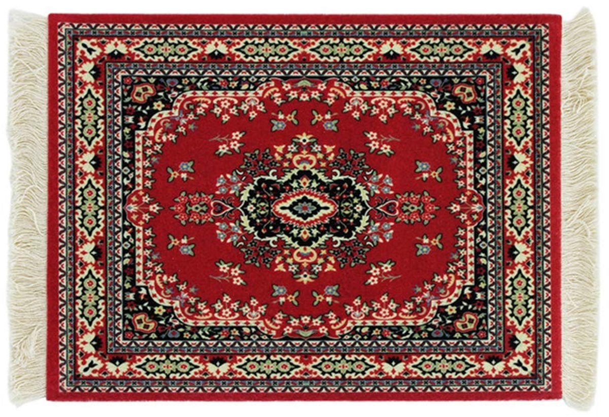 Dailygoods- Muismat antislip - Tapijtmuismat 40 x 25 cm - Oosters/Perzisch design - Wasbaar rubber - Decoratie voor kantoor - Hoogwaardige kwaliteit - Tapijt