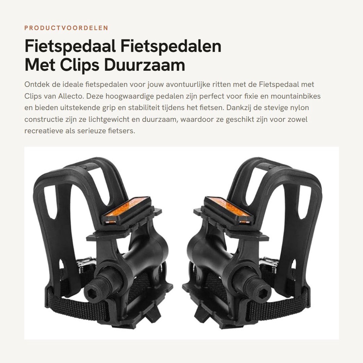 Dailygoods- Fietspedaal Met Clips - Nylon Fietspedalen - Teenclips Riemen - Accessoires Fietsen - Geschikt Voor Mountainbikes - Fietsaccessoires
