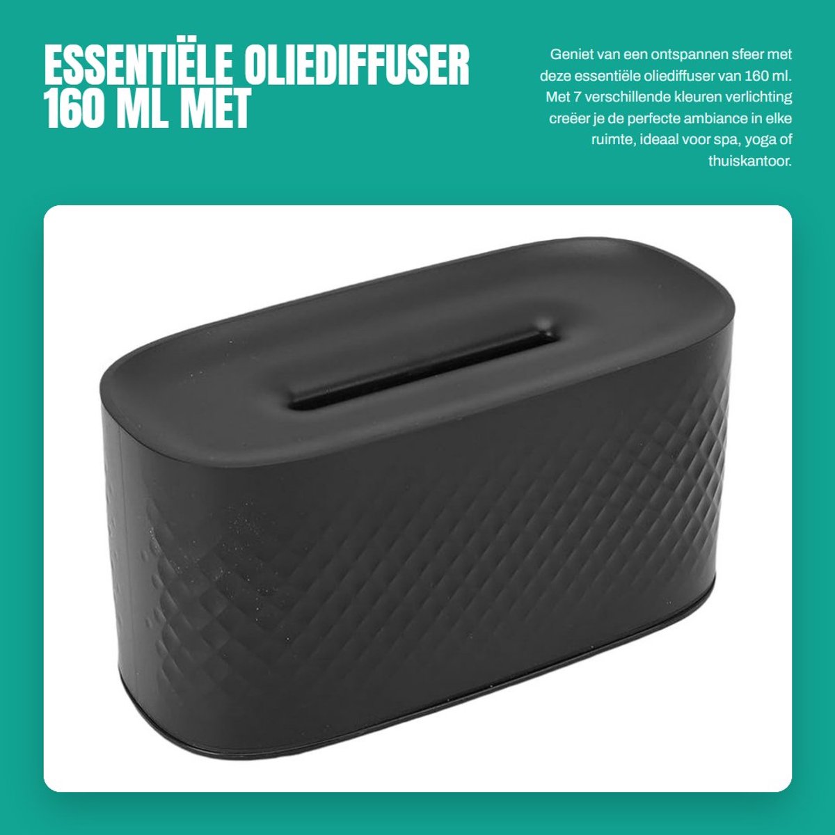Dailygoods- Oliediffuser 160 Ml - Geruisloos - USB - Aromatherapie - Auto-off Bescherming - Stijlvol en Compact - Aromadiffuser