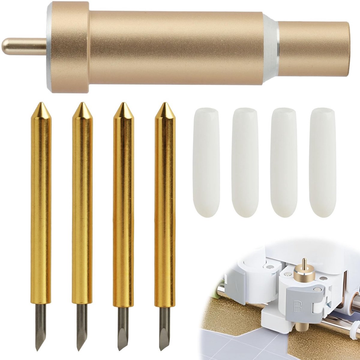 Dailygoods- Messen Premium 4-delige Set - Hardmetalen Staal - Geschikt voor Maker/Explore - Precisie Snijden - Duurzaam - Voor Diverse Materialen - Snijbladen