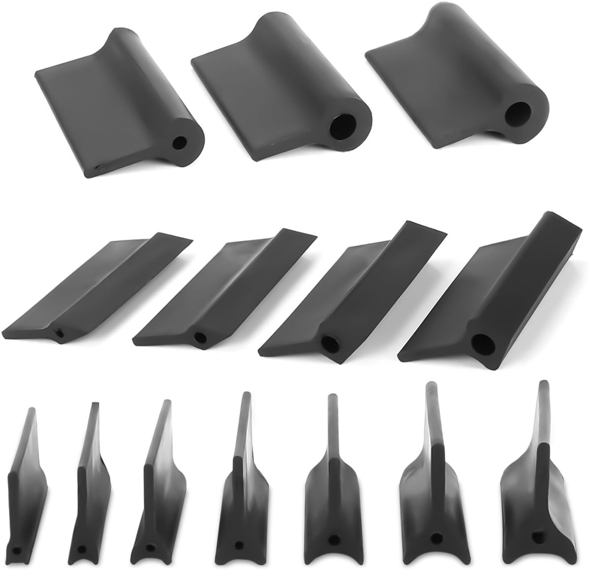 Dailygoods- Schuurblok 14 Stuks - Rubber Schuurpapier - Flexibel Schuurframe - Voor Convexe/Concave Profielen - Duurzaam - Eenvoudig in Gebruik - Schuurset