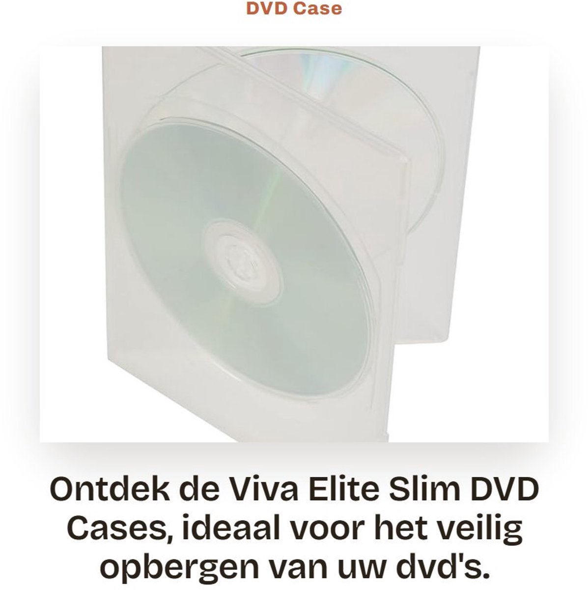 Dailygoods- DVD Case Dubbel Slim - 2 Schijven - 7mm Rug - Transparante Hoes - Milieuvriendelijk - Patented Locking Hub