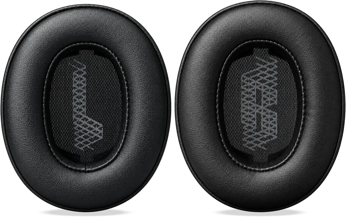 Vervangende oorkussens voor JBL Live 500BT hoofdtelefoon, verdikte oorkussens, oorschelpen, zachte oorkussens van leer en traagschuim (zwart).