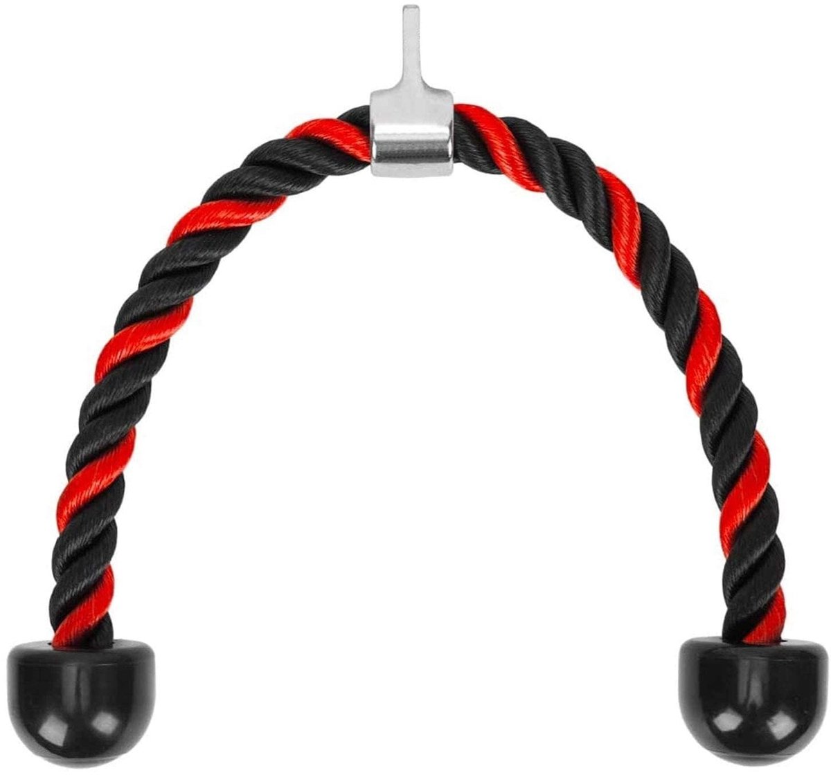 Dailygoods - Nylon tricepstouw - Krachtstation - Antislipgreep - Rood, Blauw, Zwart - Fitnessaccessoires - Tricepstouw voor optimale training - 90 cm