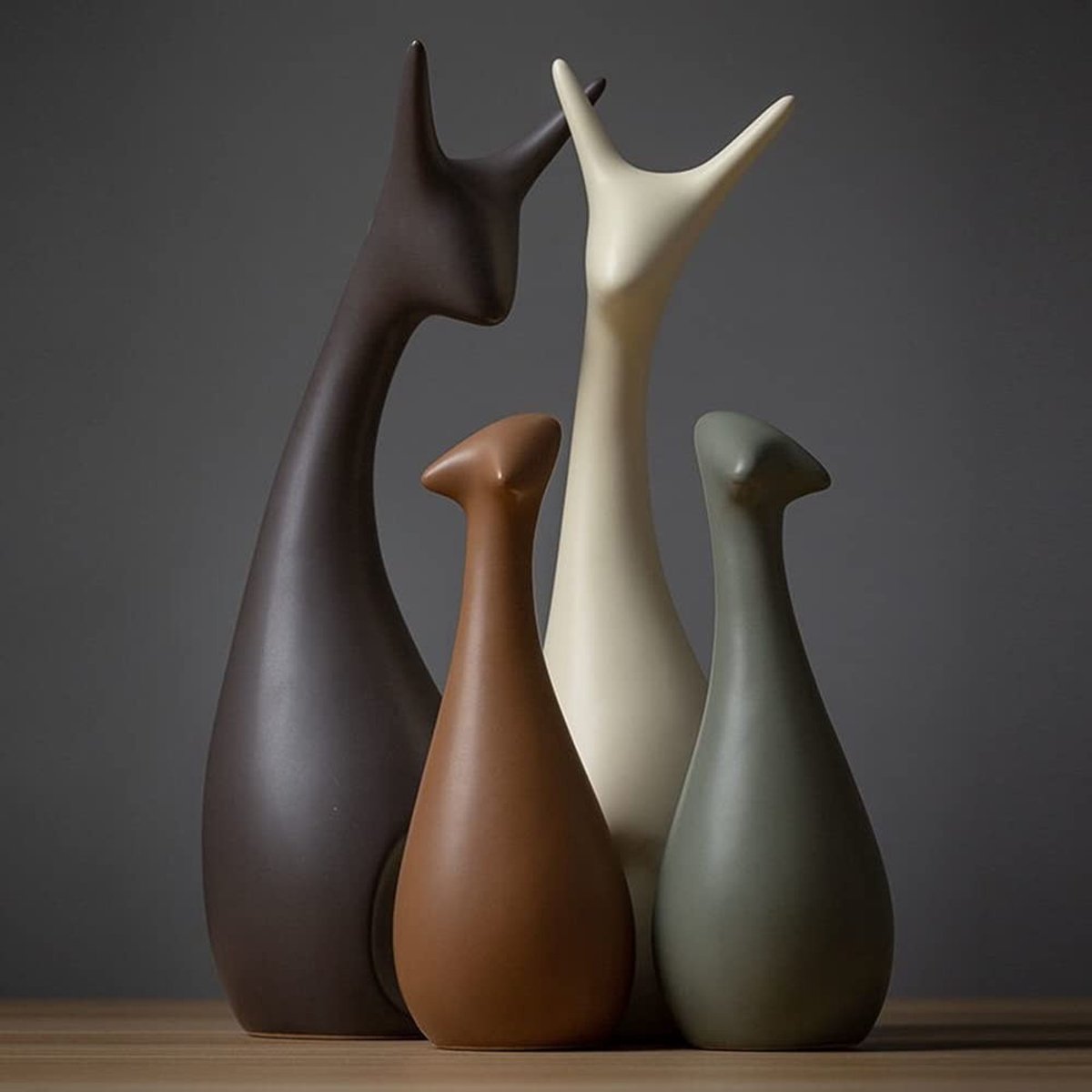 Dailygoods- Hert Ornament Handgemaakt - Beeldjes Decoratie - Sculptuur - Beelden voor Binnen - Beeldjes Liefde - Milieuvriendelijk Materiaal - Beeldje
