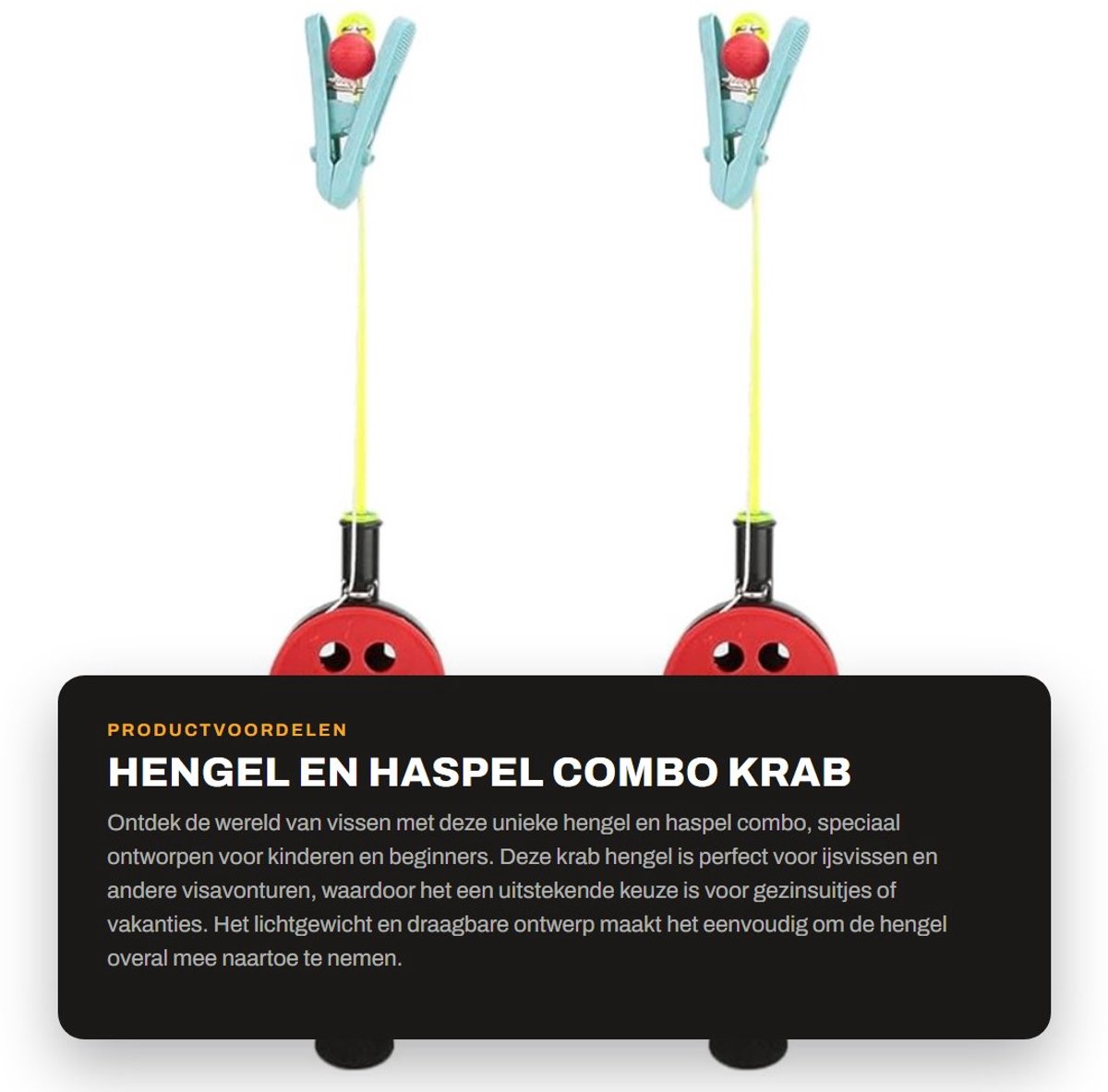 Dailygoods- Hengel Krabkreeftenaas - 2 Stuks - Telescopisch - Lichtgewicht - Draagbaar - 4,5 Meter Nylondraad - Duurzaam Roestvrij Staal - Vishengel