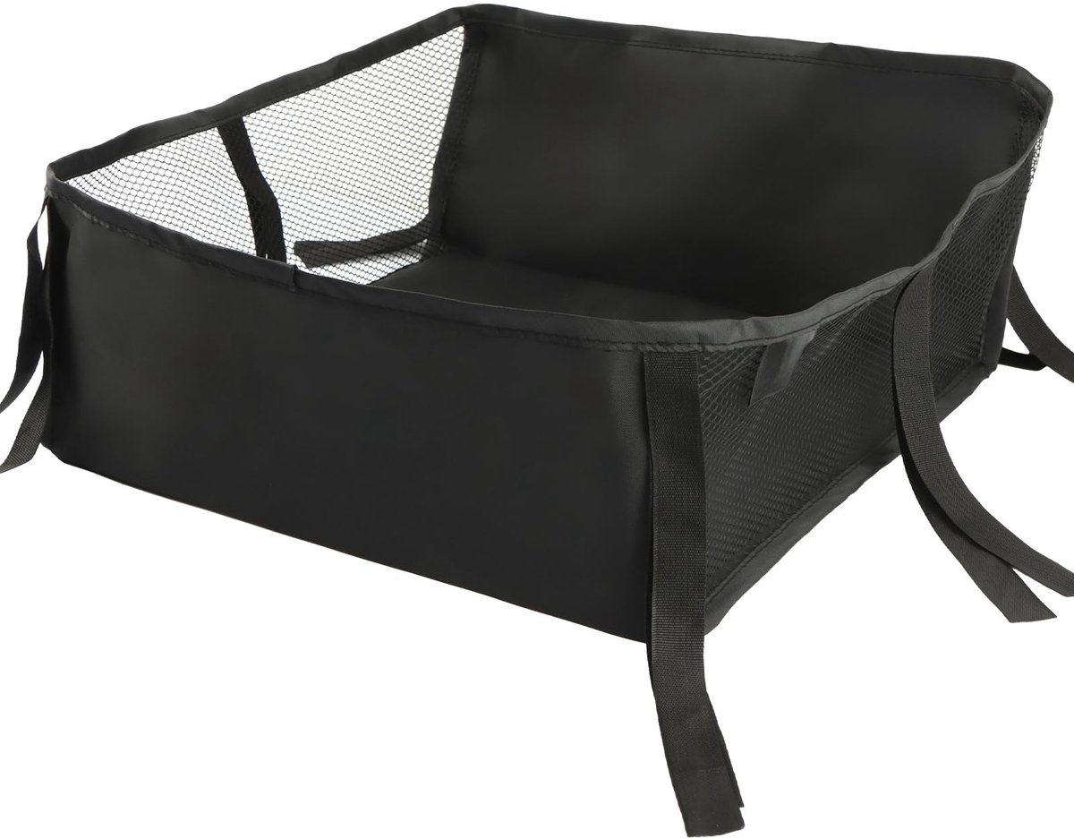 Dailygoods - Kinderwagen Onderste Opbergtas - Universele Mand - Zwart - Kinderwagen Accessoire - Handig voor Winkelen - Geschikt voor Buggy's