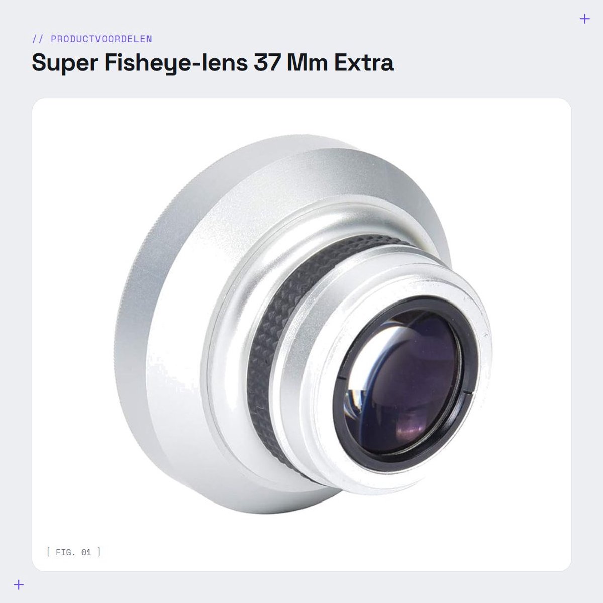 Dailygoods- Fisheye-lens 37 Mm 0.25X - Extra Lens - Sterke Toepasbaarheid - Voor 37 Mm Kaliber - Klantgerichte Service - Veelzijdig Assortiment - Camera Lens