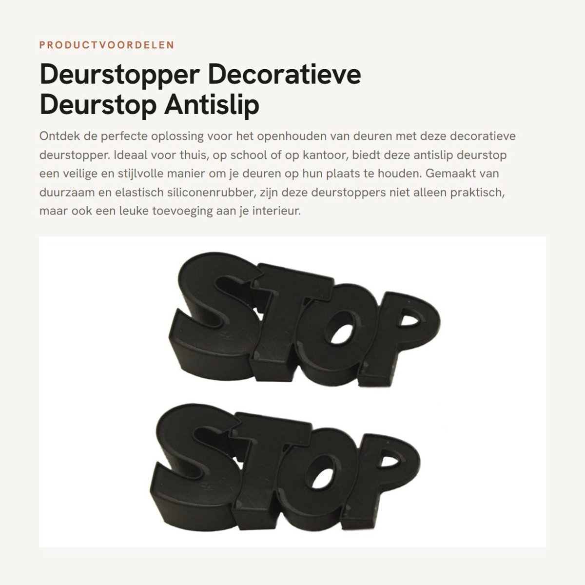 Dailygoods- Deurstopper Antislip - Deurstopper Wig - Decoratieve Deurstopper - Zwarte Deurstopper - 2 Pack - 4,8x2x1 Inch - Deurstoppers
