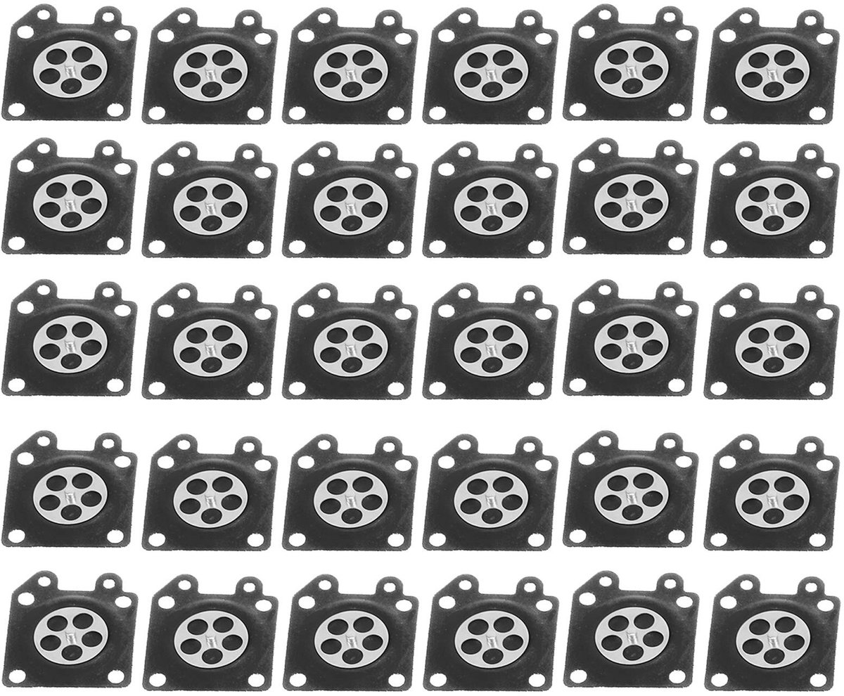 Dailygoods- Carburateurdiaphragma Set van 30 - Membraan Pakkingen - Kettingzaag Accessoire - ZAMA 2500/3800/4500/5200/5800 - Duurzaam Rubber/IJzer - Eenvoudig te Installeren - Carburateurkit