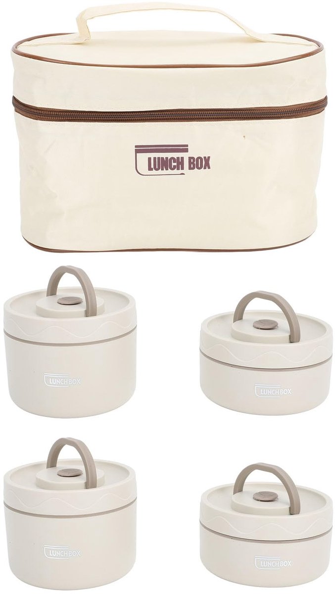 Dailygoods- Lunchbox Geïsoleerd 304 Roestvrij Staal - Draagbare Thermische Box - Lunchboxen Volwassenen - Lunchboxen Kinderen - Thermische Tas - Uitstekend Warmtebehoud - Thermische Container