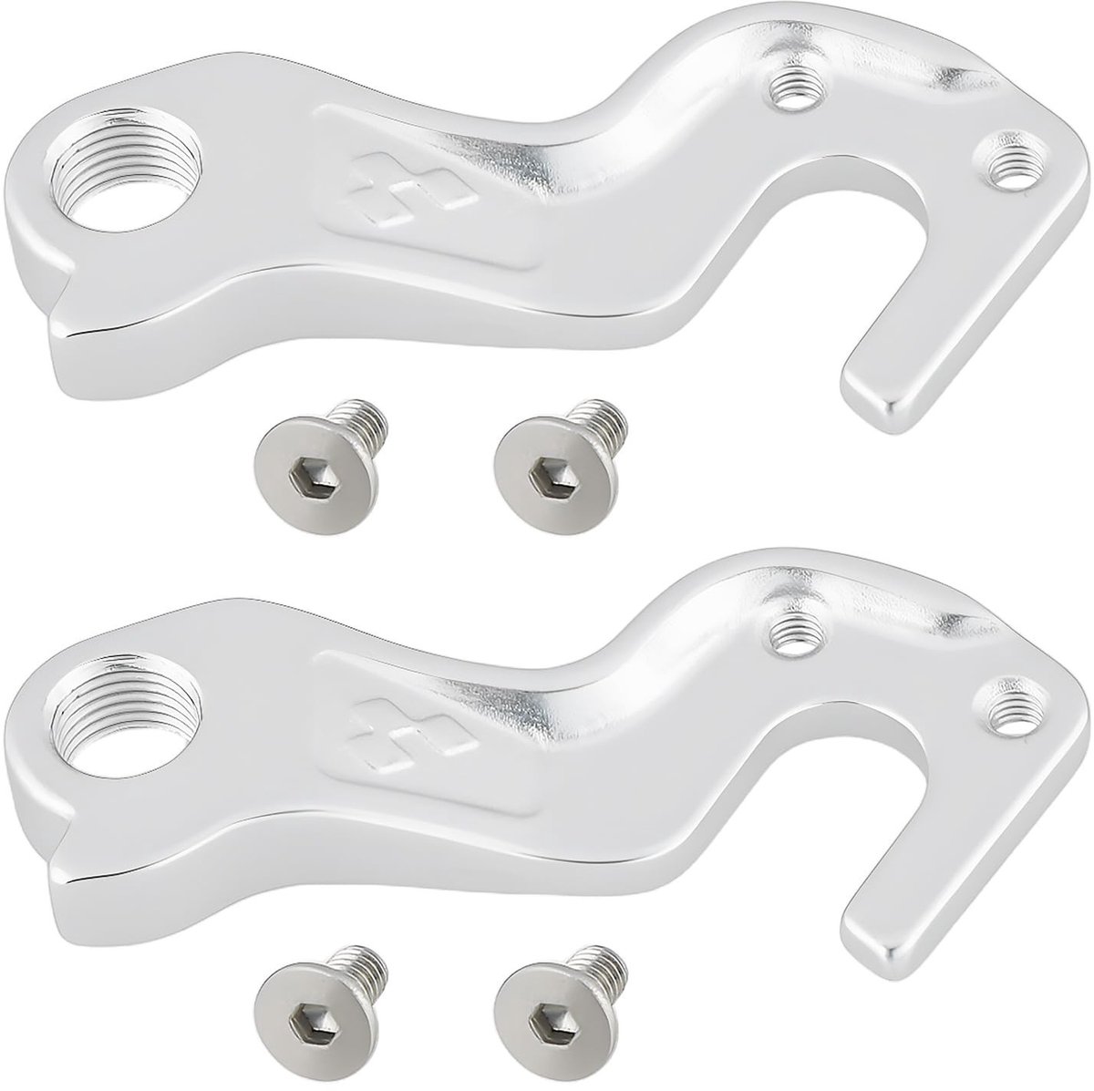 Dailygoods- Derailleurhanger GH-257 - Mech Derailleurhanger - Metalen Achterderailleurhaak - Sterk/Duurzaam - Inclusief 2x Hangers/4x Schroeven - Achterderailleur