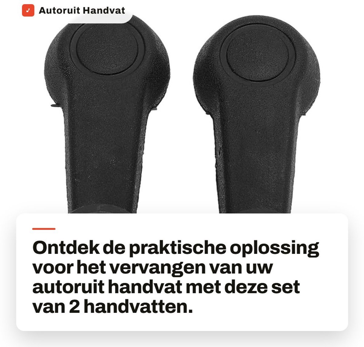 Dailygoods- Raamwinder Vervanging - Handvat 2 Stuks - Voor T2/T25 Transporter - ABS Materiaal - Eenvoudige Installatie - OEM-Nummer 321 837 581A - Raamhandvat