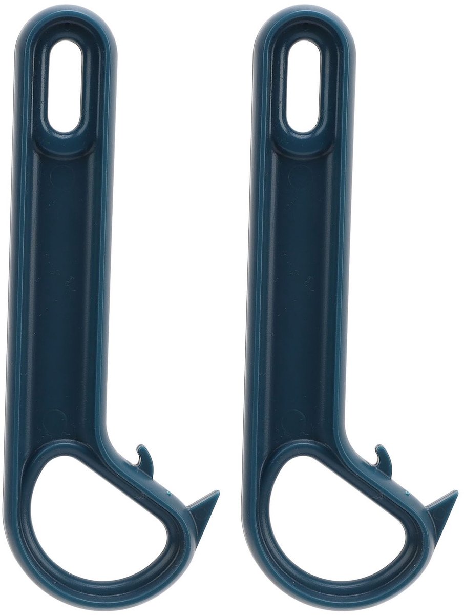 Dailygoody - Blikopener - Handige Potopener - Comfortabel Handvat - Blauw - Eenvoudig Blikjes Openen - Geschikt voor Ouderen - 2 Stuks