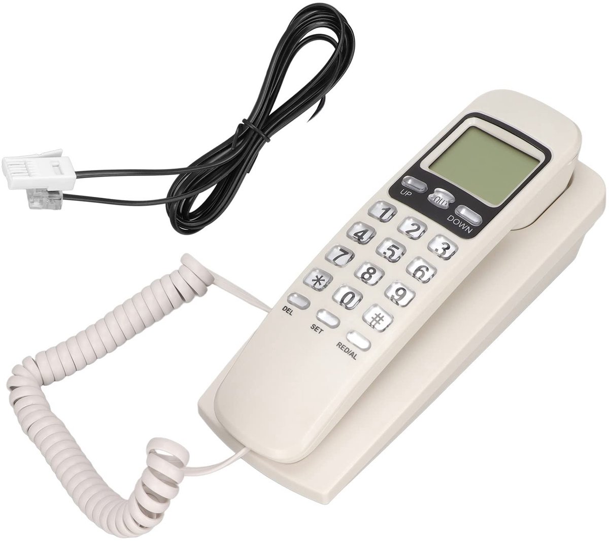 Dailygoods- Telefoon Bekabeld Multifunctioneel - LCD Display - Caller ID - Draagbaar - Flash-functie - Redial-functie - Praktisch - Vaste Telefoon