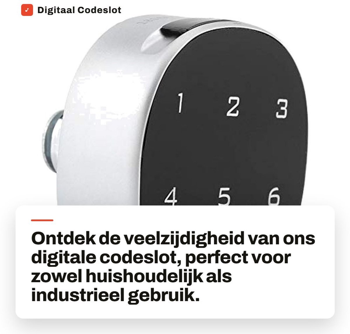 Dailygoods- Codeslot - Digitaal - Combinatieslot - Zinklegering - Veilig - Duurzaam
