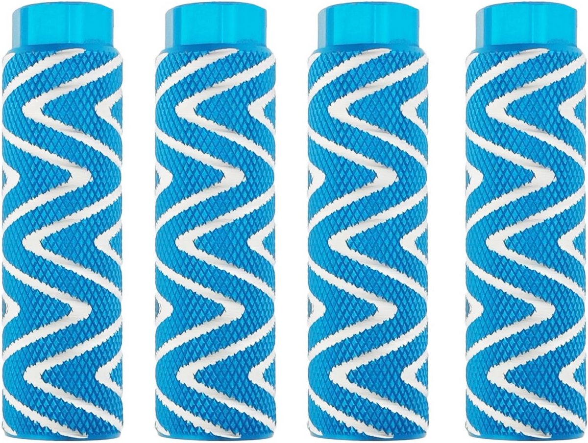 Fietspennen Set - Voetsteunen Achterbank - Fietsen Onderdelen - Sterke Aluminium Legering - 2 Paar - Blauw Zilver