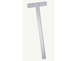 Vaste T-liniaal - Tekenhulp - Nauwkeurig Tekenen - Afgeschuinde rand - 65 cm - Transparant