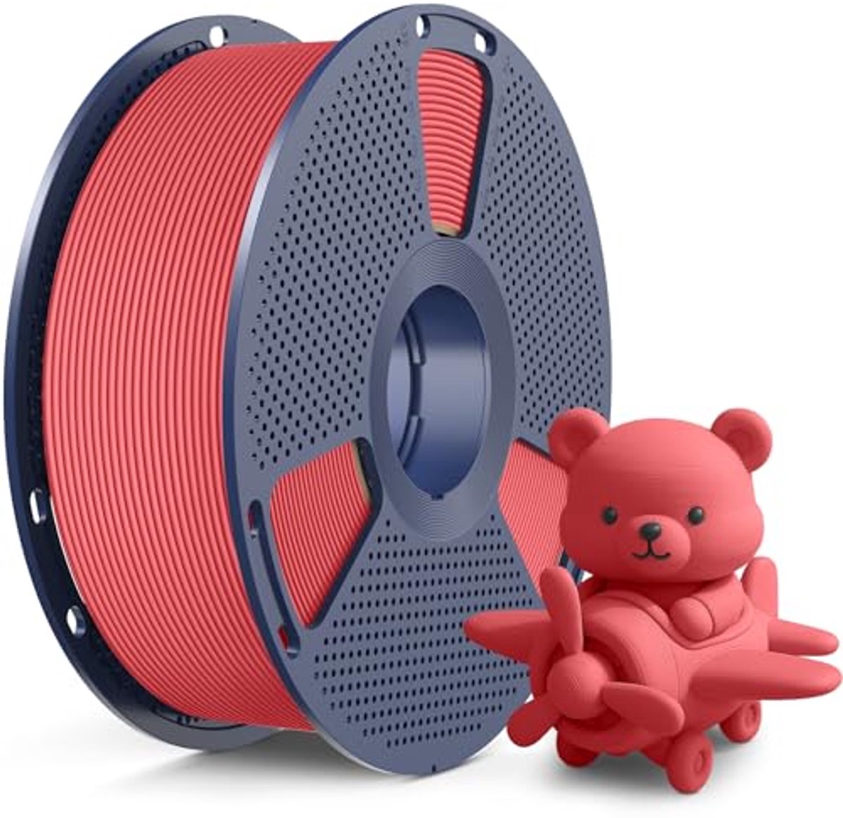 Mat PLA Filament - 3D Print Materiaal - Snelle 3D Prints - Fluweelzachte Afwerking - 1 KG - Kersenrood