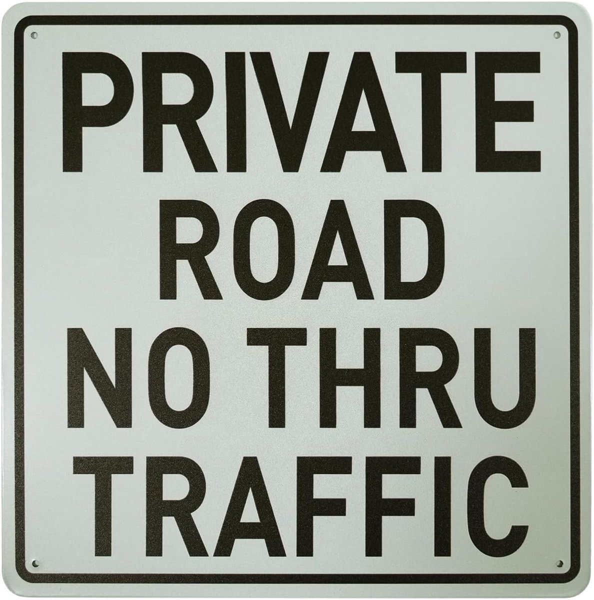 Verkeersbord Privé - Geen Toegang - Duidelijke Afbakening - Aluminium Metaal - 12x12 Inch - Wit/Privé