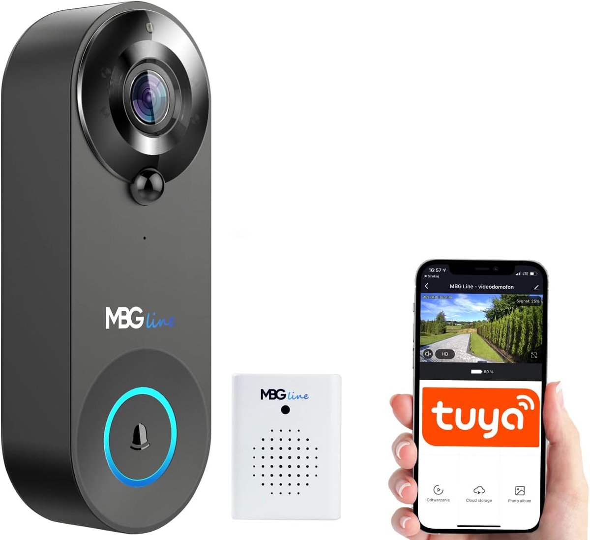 Video Intercom - Deurbel Camera - Veilig Thuis - Full HD Beeldkwaliteit - 150 Graden Kijkhoek - Zwart