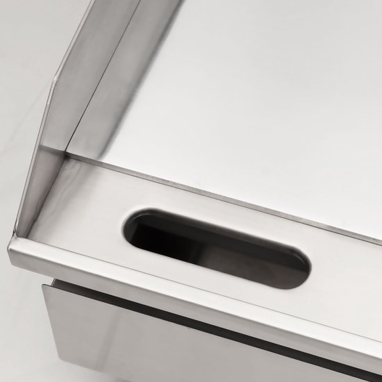 HCB® - Professionele Horeca Bakplaat - 230V - RVS / INOX - Electrisch Teppanyaki Grill apparaat - 43x55x25 cm (DxBxH) - 23 kg - 5230 — afbeelding 2