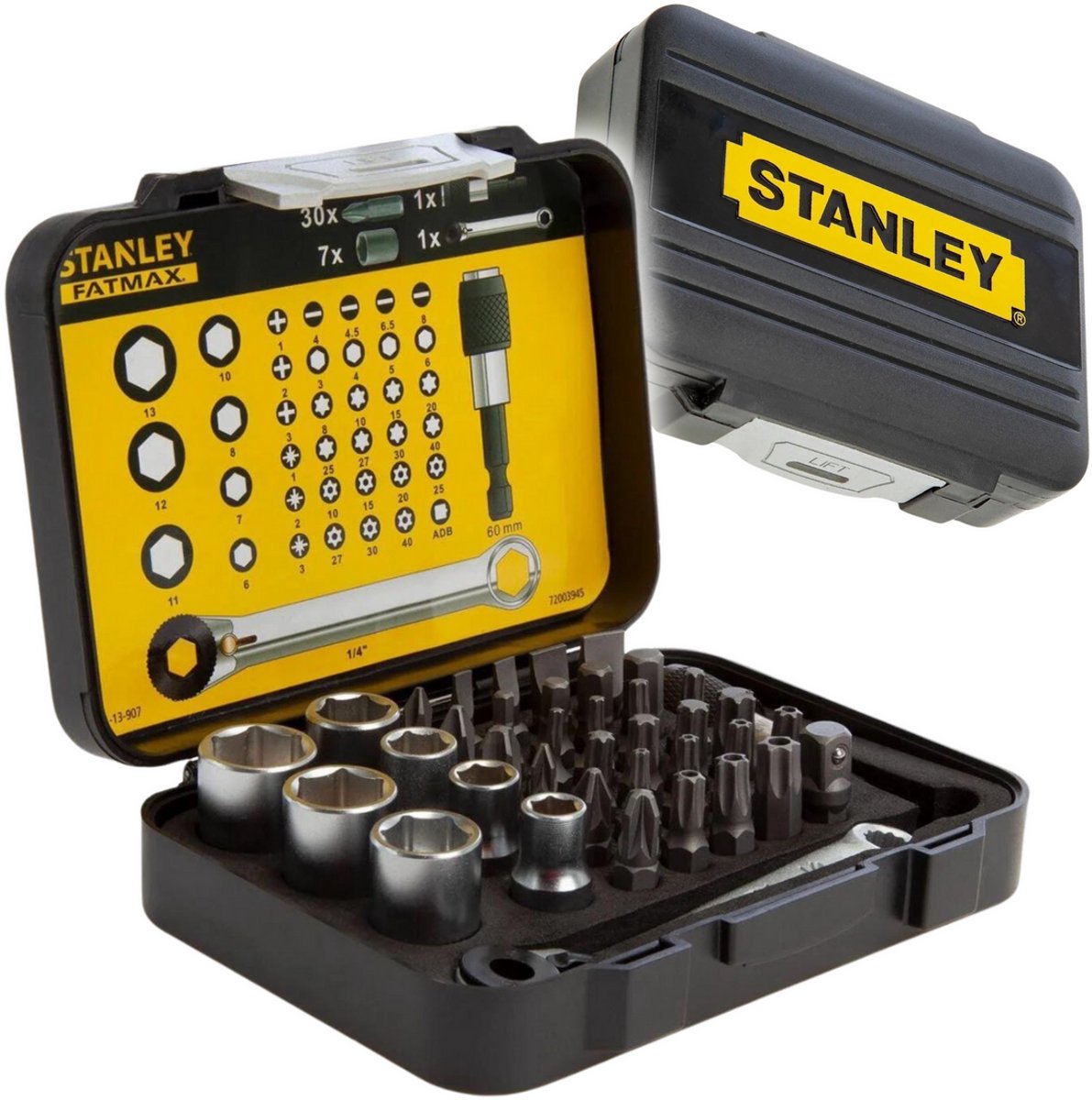 Stanley Bitset Expert Pro 1/4" - Ringsteeksleutel (40 delig)